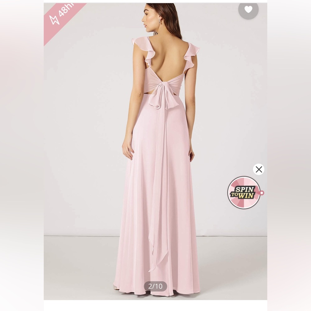 Azazie Everett blushing pink bridesmaid dress